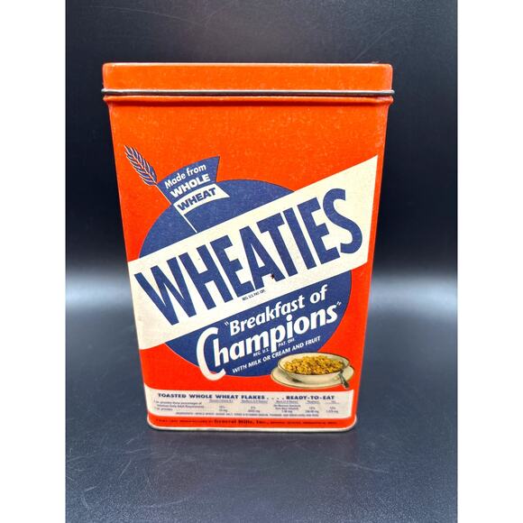 Wheaties "Breakfast of Champions" Cereal Tin replica of 1947 Version 1990s - Picture 1 of 9